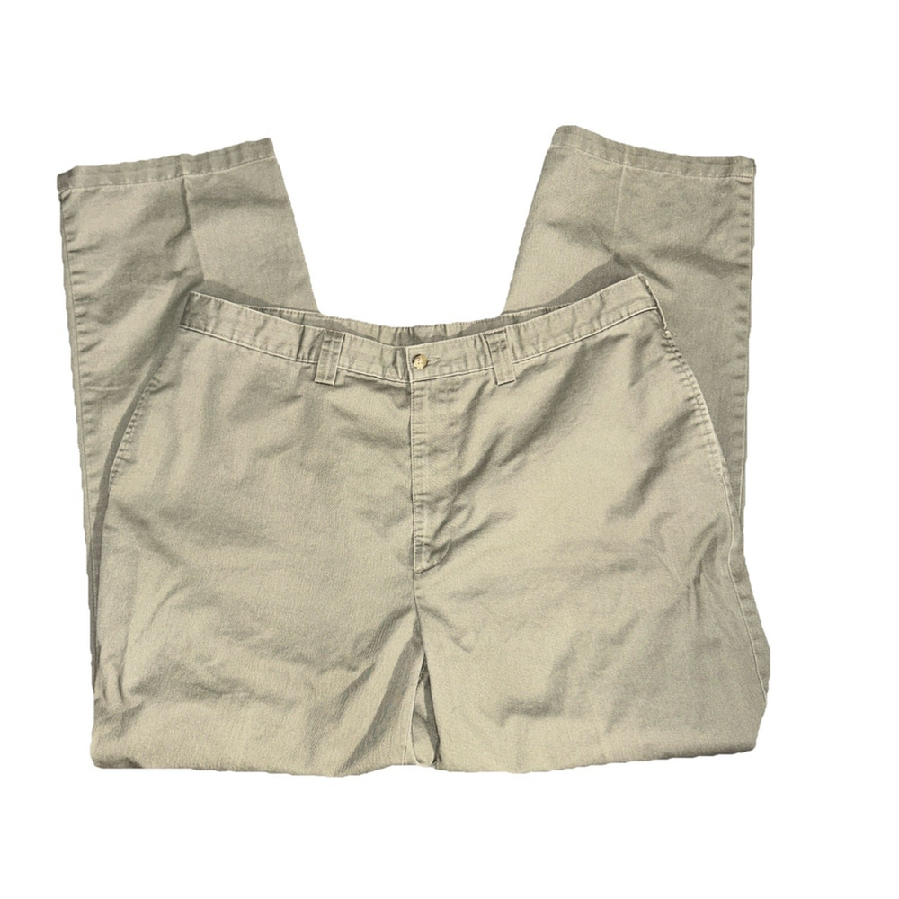 Haggar 40X32 Olive Khaki Flat Front Pants Slacks